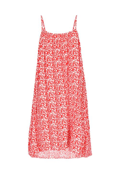 swirly Sommerkjole 'Spring Summer'  knaldrød / hvid