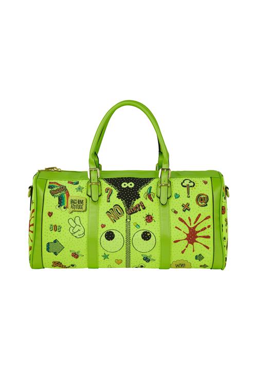 MYMO Weekendtaske 'Eyetheme'  jade / lysegrøn / carminrød / sort