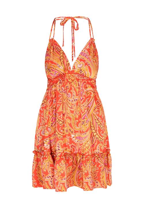 ebeeza Kjole 'Spring Summer'  brun / gul / orange / lyserød