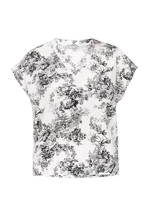 FELIPA Bluse 'Fashion Look'  grå / sort / hvid