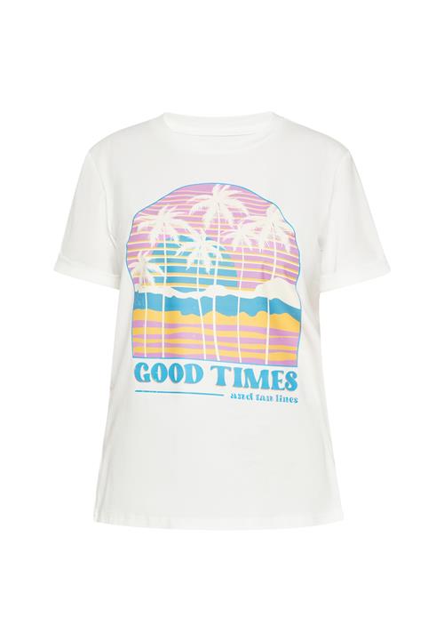 usha BLUE LABEL Shirts 'Fashion Look'  azur / curry / pink / hvid