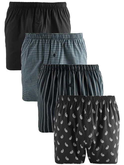 Next Boksershorts  grøn / mørkegrøn / sort / hvid