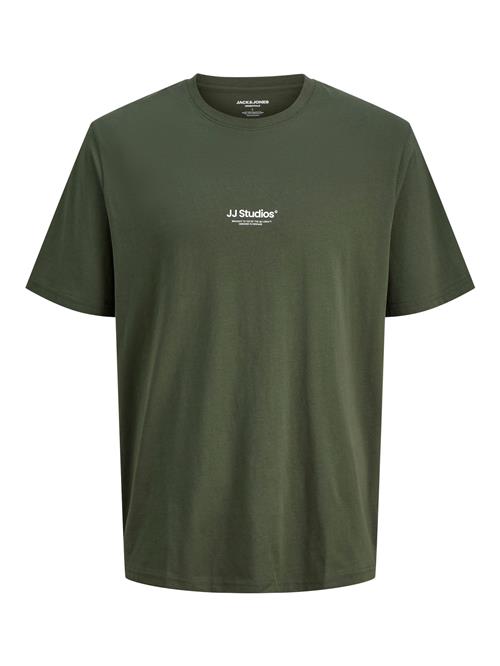 JACK & JONES Bluser & t-shirts 'JJESOHO'  gran / hvid