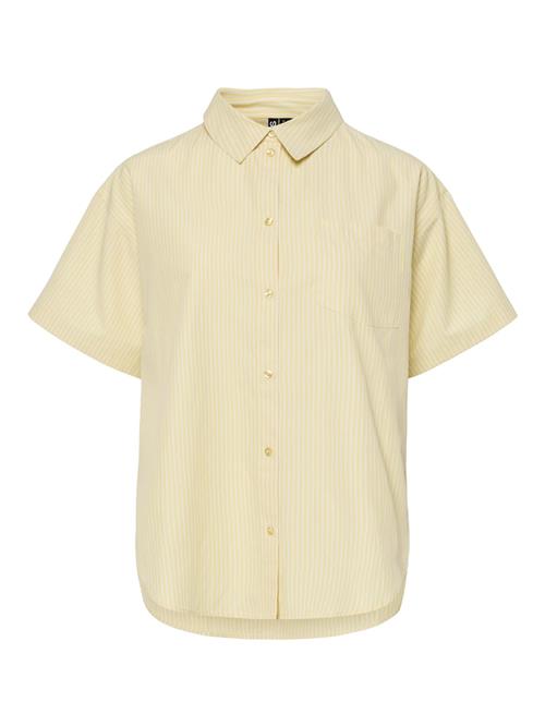 PIECES Bluse 'PCFEMME'  gul / hvid