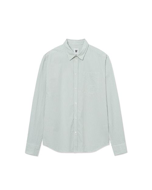 WOOD WOOD Skjorte 'Day'  cyanblå / hvid