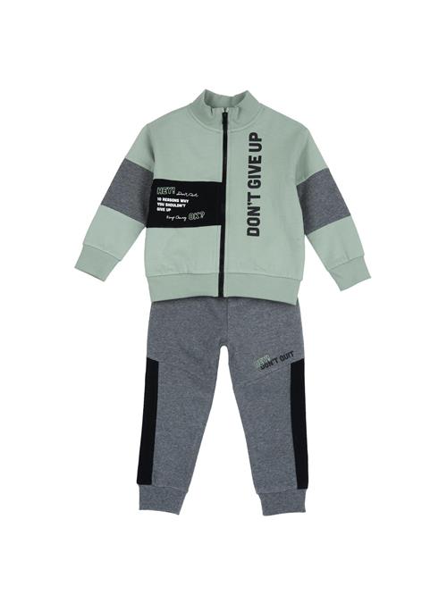 Chicco Joggingdragt  mørkegrå / pastelgrøn / sort / hvid