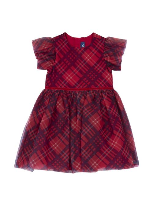 Chicco Kjole  mørkelilla / rød / hvid