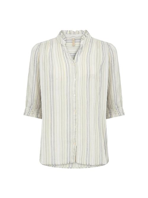 Soyaconcept Bluse ' PATTI 1 '  ecru / grøn