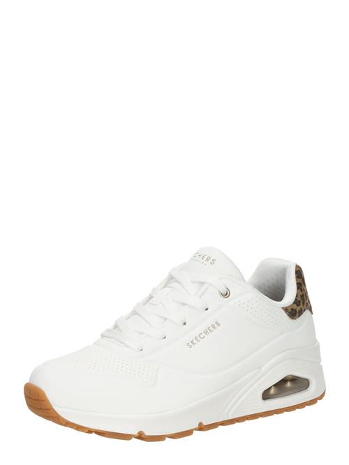 SKECHERS Sneaker low 'Uno'  brun / guld / sort / hvid