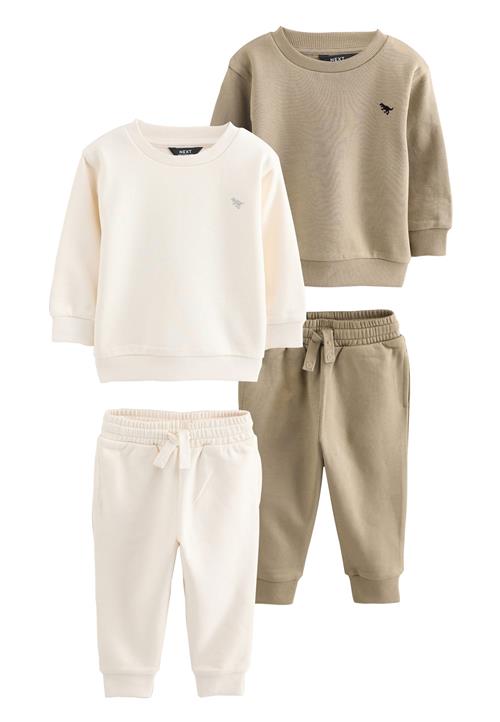 Next Joggingdragt  lysebrun / sort / hvid