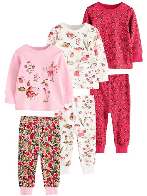 Next Nattøj  grøn / lys pink / grenadine / hvid