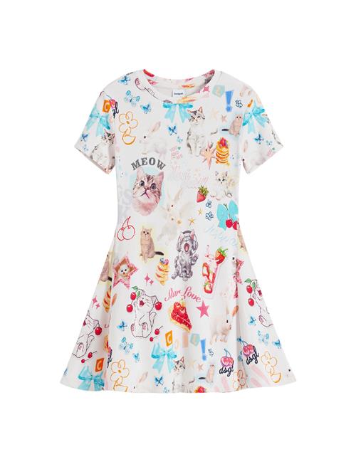 Desigual Kjole  lyseblå / hummer / rød / hvid