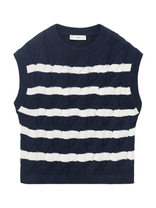 MANGO KIDS Pullover 'CHLOE'  navy / hvid