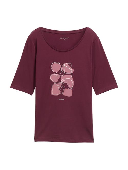 TOM TAILOR Shirts  lysviolet / bordeaux / hvid