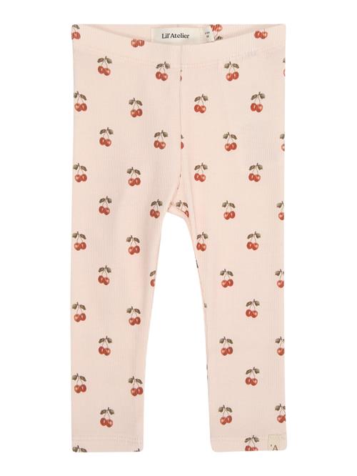 Lil'Atelier Leggings 'NBFLAVO'  oliven / lyserød / mørkerød