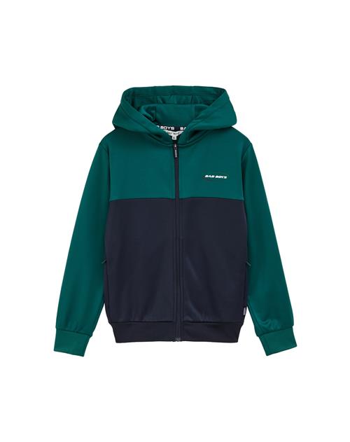 WE Fashion Sweatjakke  navy / petroleum / hvid