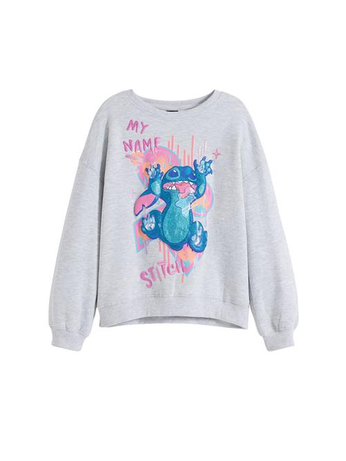 Desigual Sweatshirt 'Stitch™'  blå / grå / laks / pink