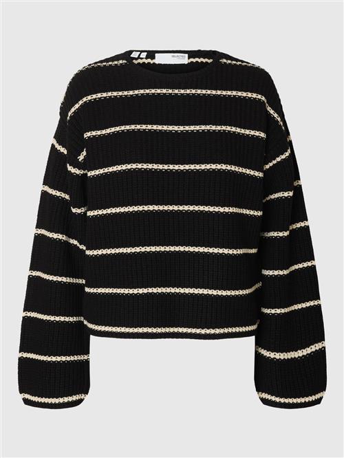 SELECTED Pullover  creme / sort