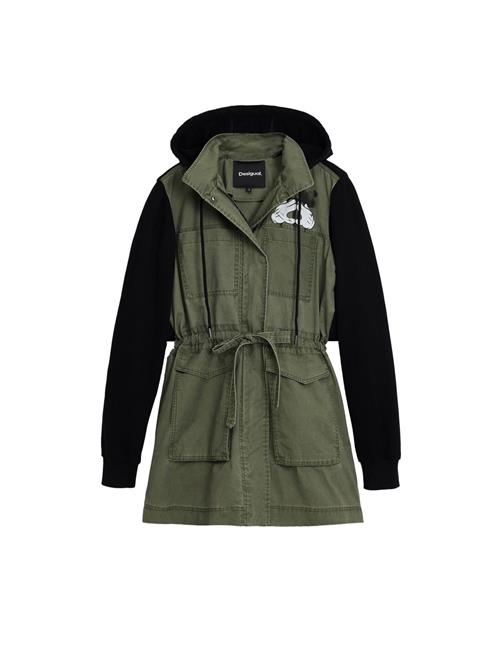 Desigual Overgangsparka  grøn / sort / hvid