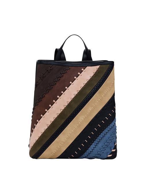 Desigual Rygsæk 'Quebec Sumy'  beige / mørkeblå / mørkebrun / sort