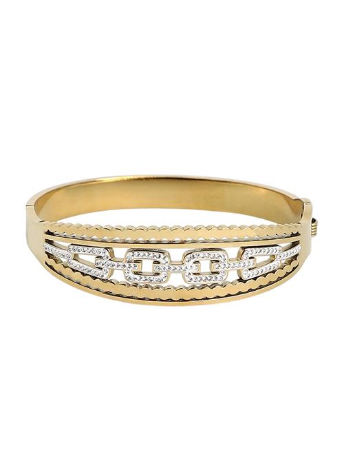 SOHI Armbånd 'Samara'  guld / transparent / hvid