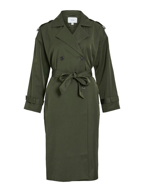 VILA Overgangsfrakke 'VIADDISON'  mørkegrøn