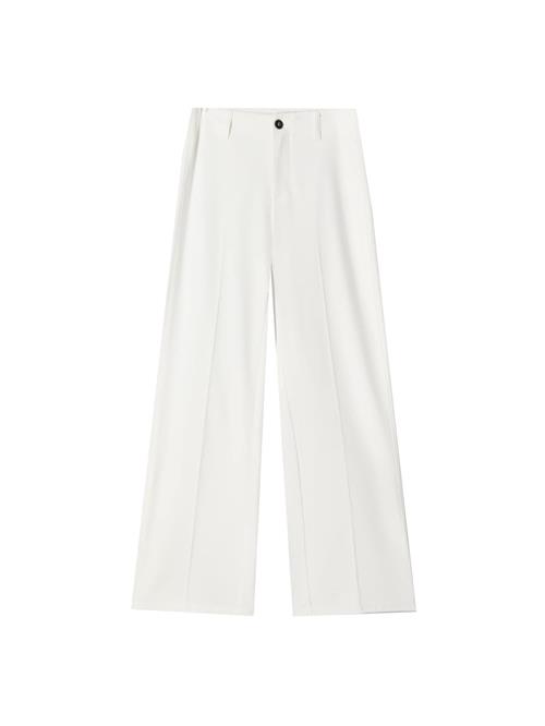 Bershka Bukser med fals  hvid