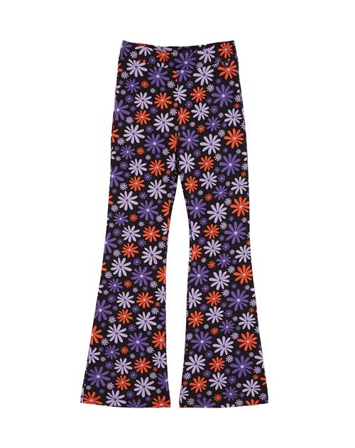 WE Fashion Bukser  lavendel / mørkelilla / orangerød / sort