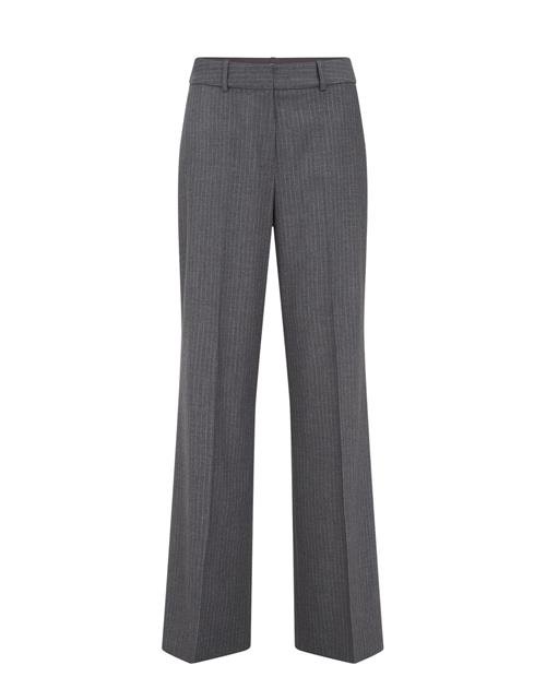 WE Fashion Bukser med fals  mørkegrå / hvid