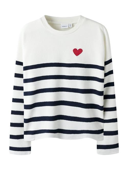 NAME IT Pullover 'NKFLine'  safir / rød / hvid