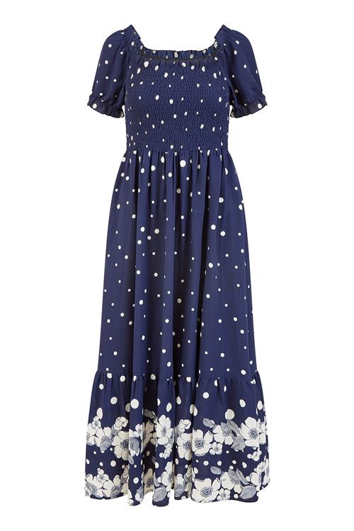 Mela London Sommerkjole  navy / hvid