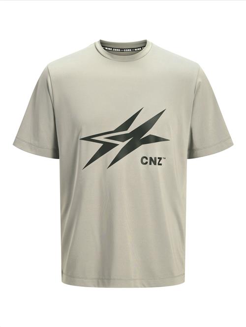 JACK & JONES Bluser & t-shirts 'JCOCNZAMSTERDAM'  greige / sort