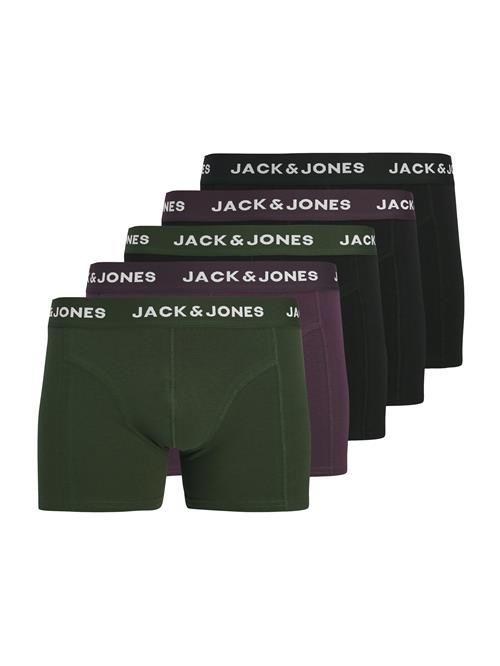 JACK & JONES Boksershorts 'JacJJ'  mørkegrøn / aubergine / sort / hvid