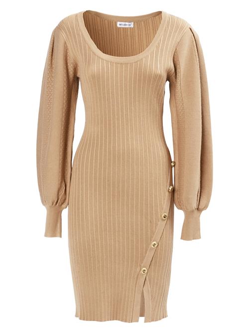 Influencer Strikkjole  camel