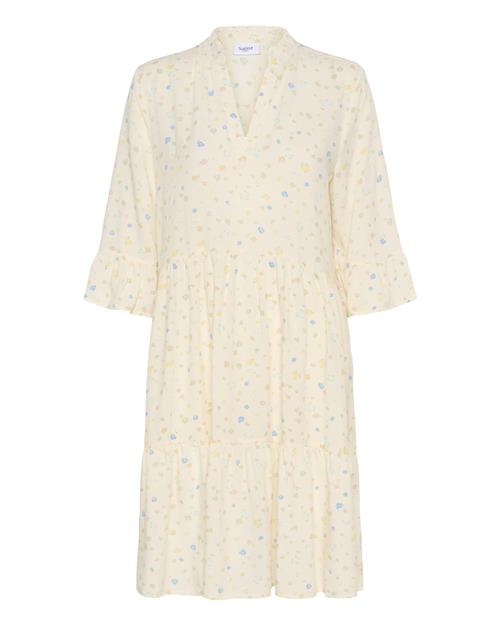 SAINT TROPEZ Kjole 'Eda'  chamois / pastelblå / pastelgul / pastelgrøn