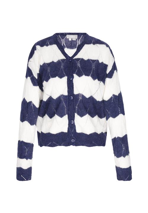 Usha Cardigan  navy / hvid