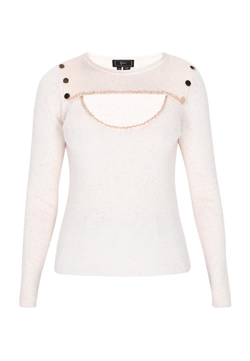 faina Pullover  lys pink / offwhite