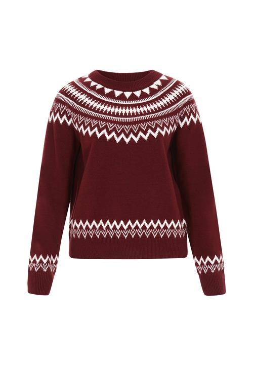 DreiMaster Maritim Pullover  mørkerød / hvid