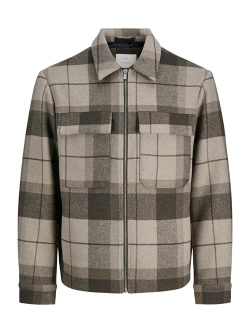 Jack & Jones Premium Overgangsjakke 'JPRBLURUSSEL'  beige-meleret / brun-meleret
