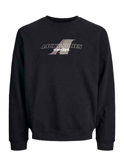 JACK & JONES Sweatshirt 'JCOTIER'  sølvgrå / lysviolet / sort / hvid