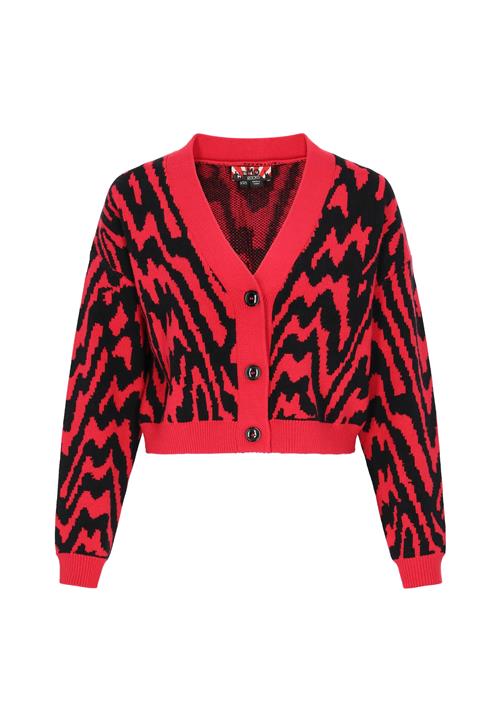 myMo ROCKS Cardigan  blodrød / sort