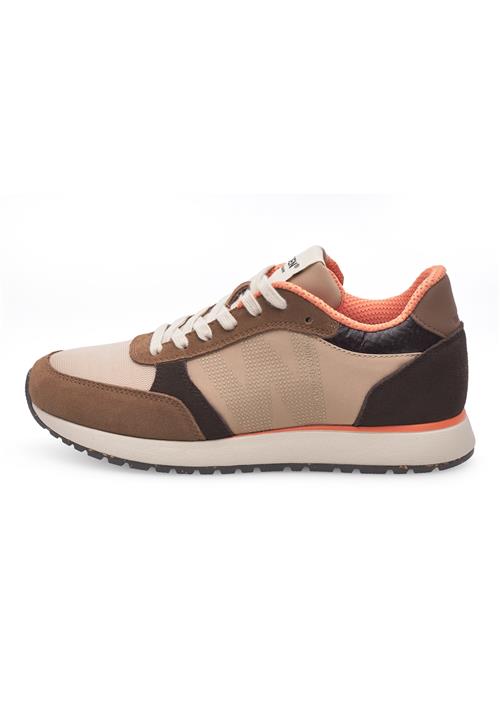 WODEN Sneaker low 'Ronja'  brun / cappuccino / mørkebrun / orange