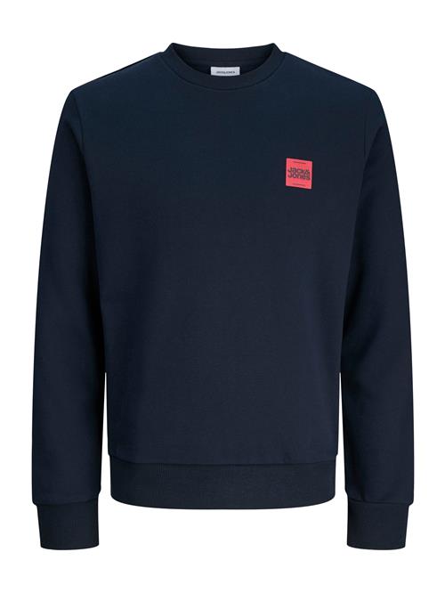 JACK & JONES Sweatshirt 'JJBrandy'  natblå / rød