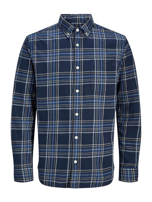 JACK & JONES Skjorte 'JPRBlubrook'  navy / natblå / hvid