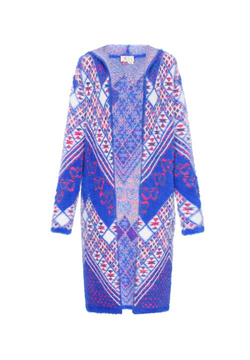 IZIA Cardigan  blå / rød / offwhite