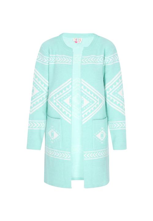 IZIA Cardigan  aqua / hvid