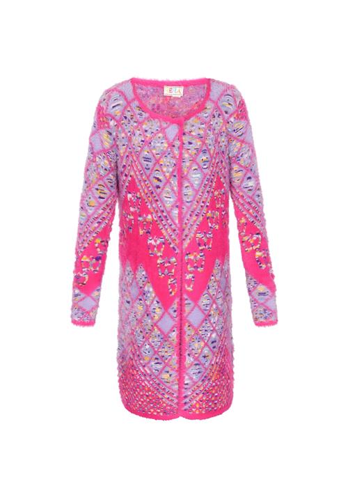 IZIA Cardigan  gul / lilla / pink