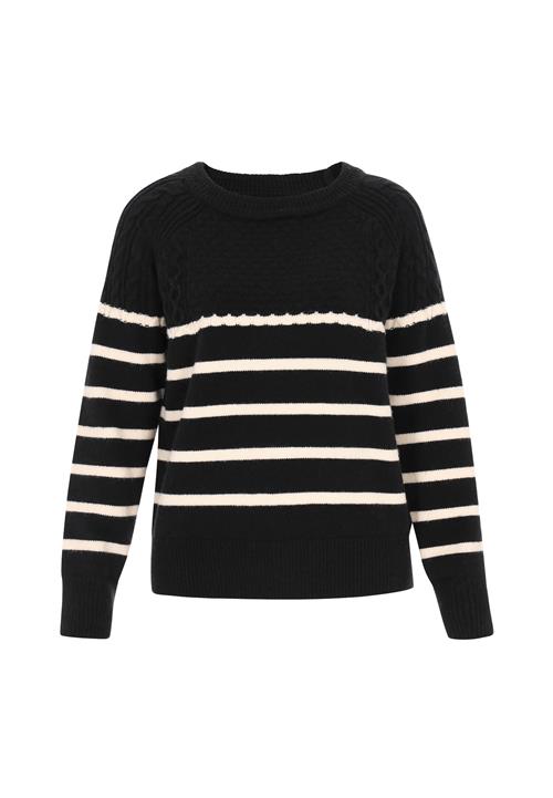 DreiMaster Maritim Pullover  sort / hvid