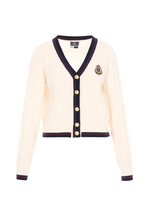 DreiMaster Maritim Cardigan  sort / offwhite