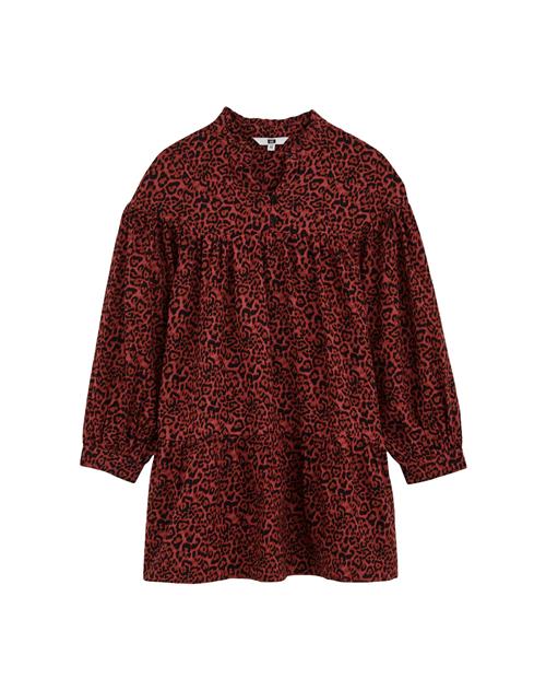 WE Fashion Kjole  bordeaux / sort